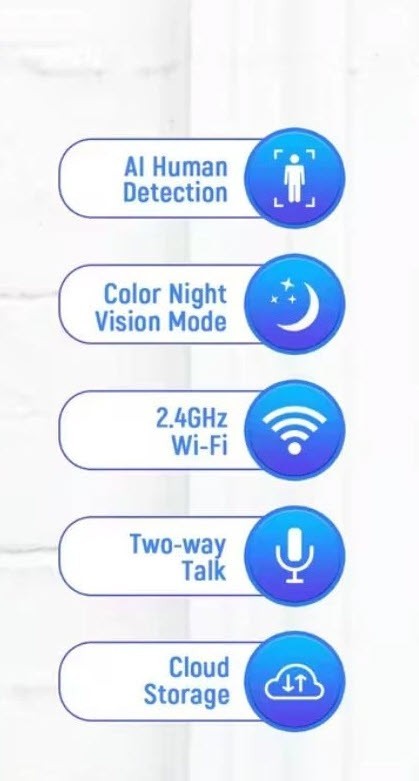 CamTro 1920p Video Door Bell Camera 2.5GHz Wireless Camera Motion Detection BLK gallery