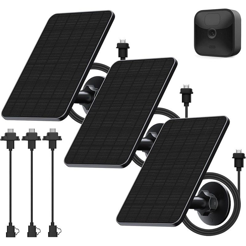 3 Pack High Efficiency Solar Panel Blink Outdoor Camera Waterproof Charging New gallery