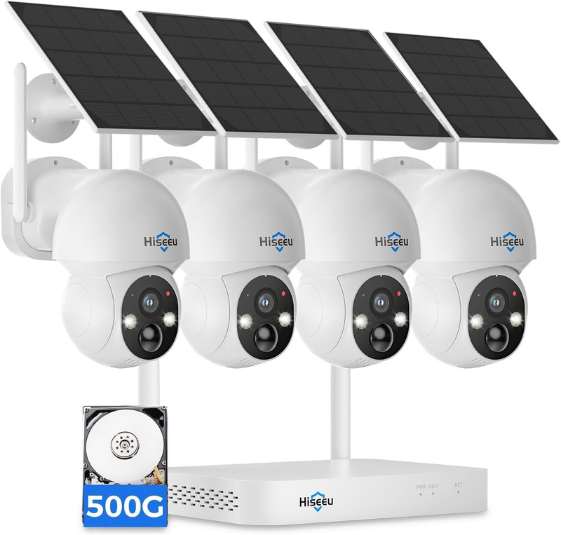 Solar Camera Wireless Outdoor, Home Security Camera System, 2.4G & 5G Wifi, Sola