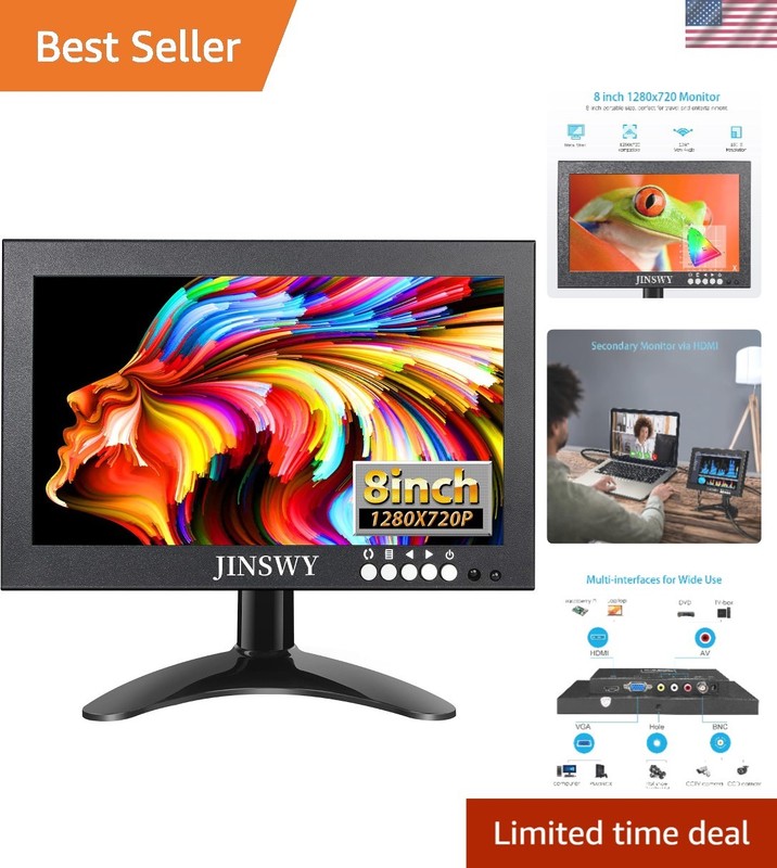 Compact 8″ Security Monitor with Versatile Inputs – Perfect for Video Systems