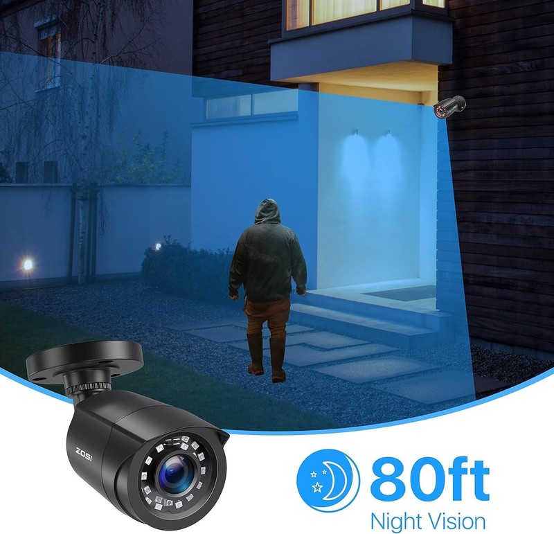 ZOSI 4 Pack 1080P HD TVI Security Cameras Outdoor Indoor CCTV Bullet Camera gallery