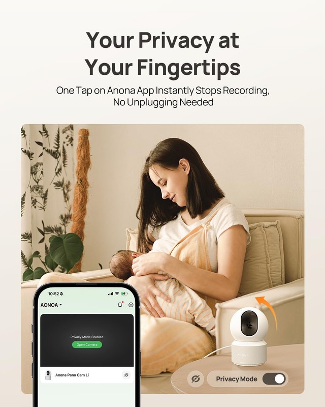 4K UHD Indoor Security Camera 360° Pan-Tilt, Dual-Band Wi-Fi, Auto-Tracking, 2-P gallery