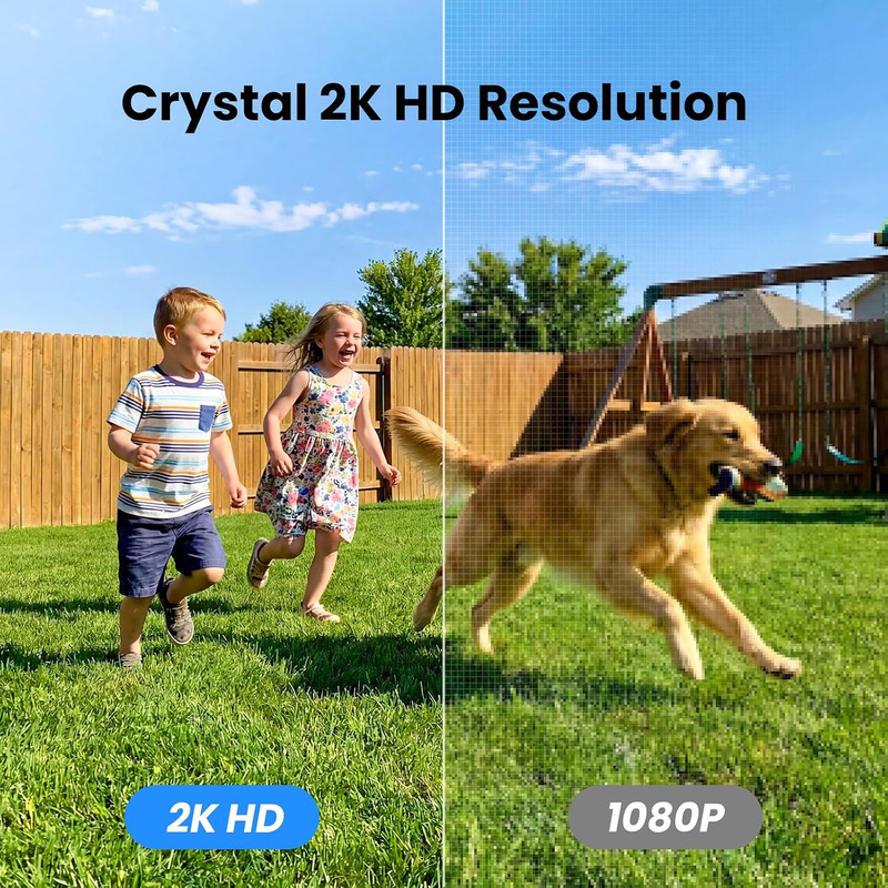 Solar Camera Outdoor Wireless for Home Security 2.4Gwifi, R6 1Pack | 2K Cameras gallery