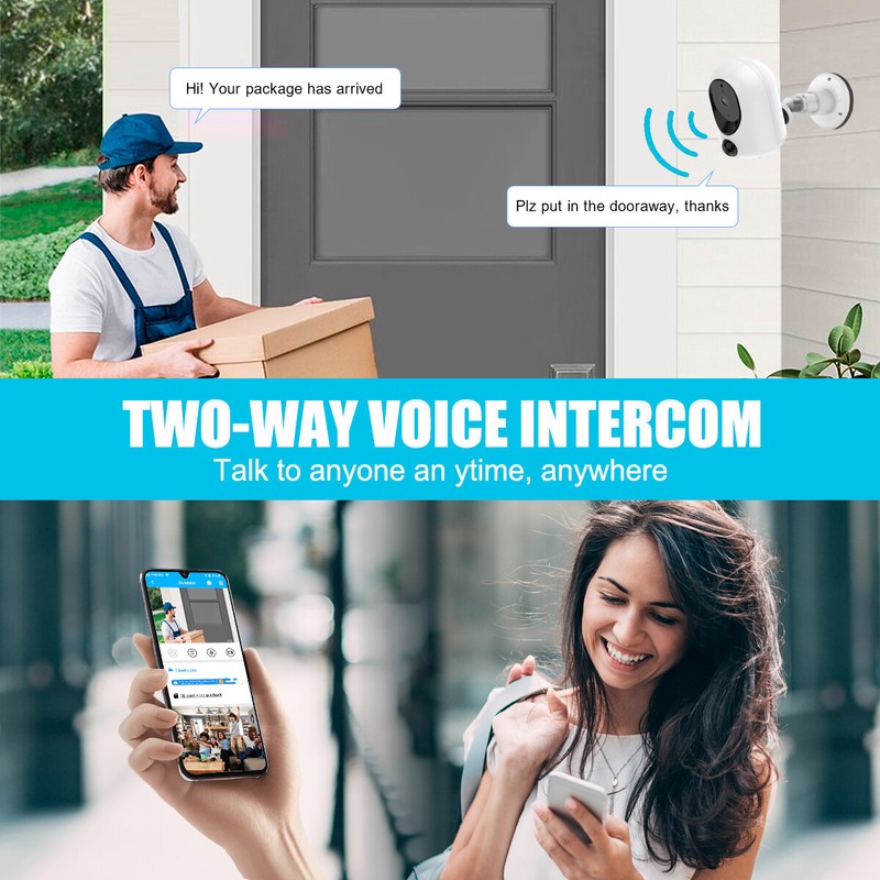 2K WiFi Camera 4MP Wireless PIR Motion Night Vision Camcorder Home Security Cam^ gallery