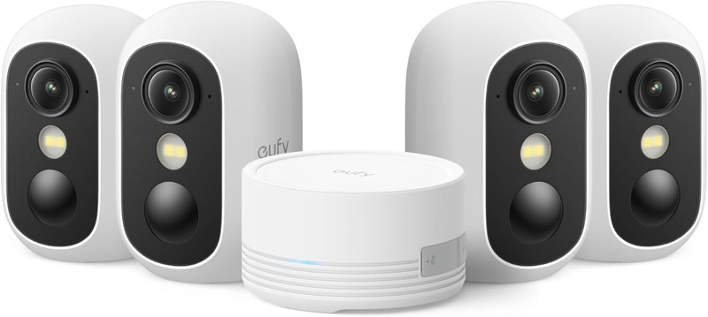 Security cam C35 4-Cam Kit, Wireless Indoor/Outdoor Camera, Magnetic Mount, Colo