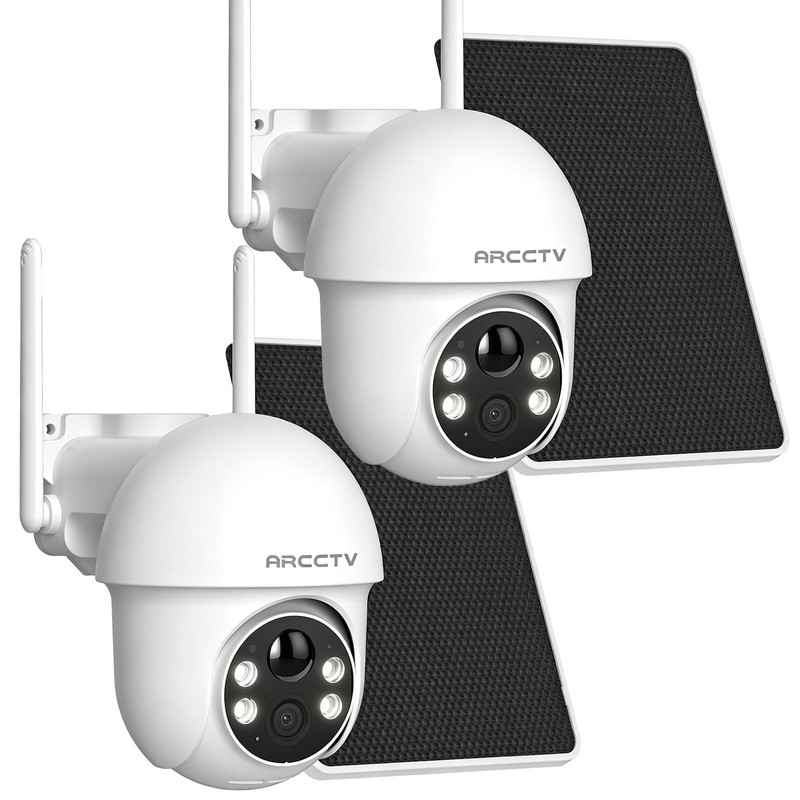 4MP Wireless Solar Battery Security Camera Outdoor Audio AI Human 360° PTZ View