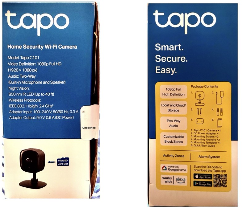 Tapo C101 1080p HD Home Security Wi-Fi Camera Baby NV-40’ 512GB gallery