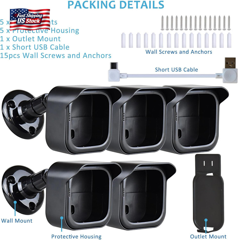 All New Blink Outdoor 4Th & 3Rd Gen Camera Mount Bracket,5 Pack Full Weather Pro gallery
