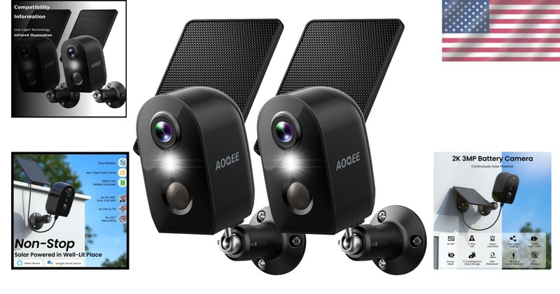 Wireless Security Cameras with 3MP HD Video and Motion Detection for Outdoor Use gallery