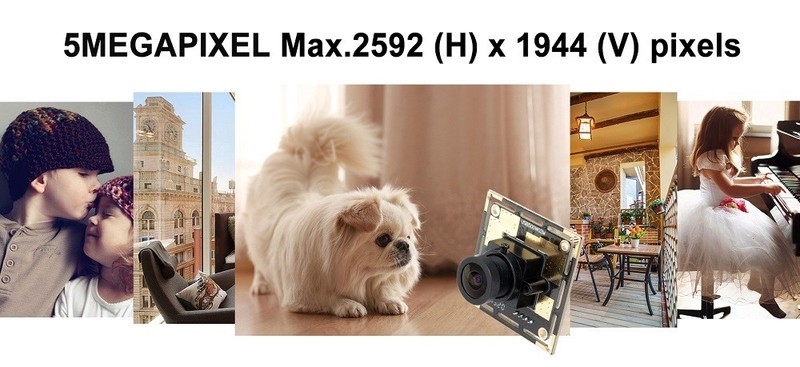 ELP USB Camera Module w/ 2.1mm Wide Angle Lens 5MP Hd Mini Webcam 15fps/30fps gallery