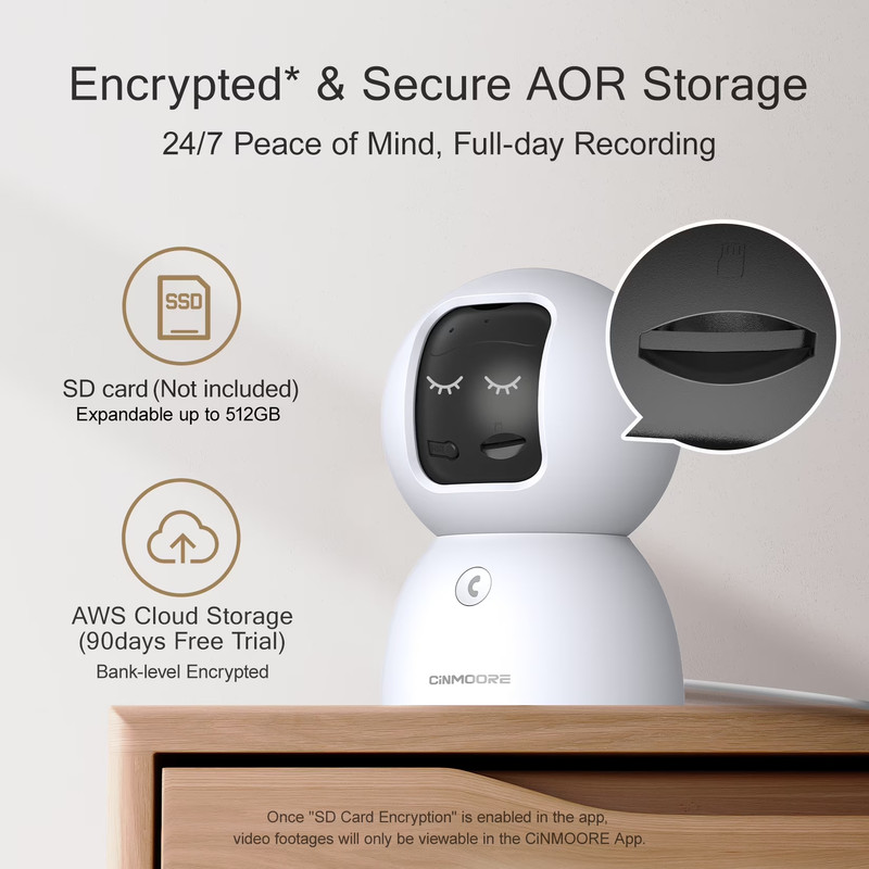 3K Indoor Home Camera W/ No Monthly Fees AI Tracking&Face ID, Pet/Dog Camera Ind gallery