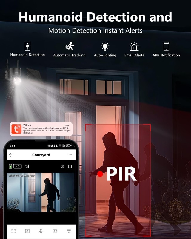 360 Days Free Data 4G LTE Cellular Solar Security Camera gallery