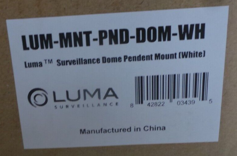 Luma Surveillance Dome Pendant Mount - White - LUM-MNT-PND-DOM-WH - BN gallery