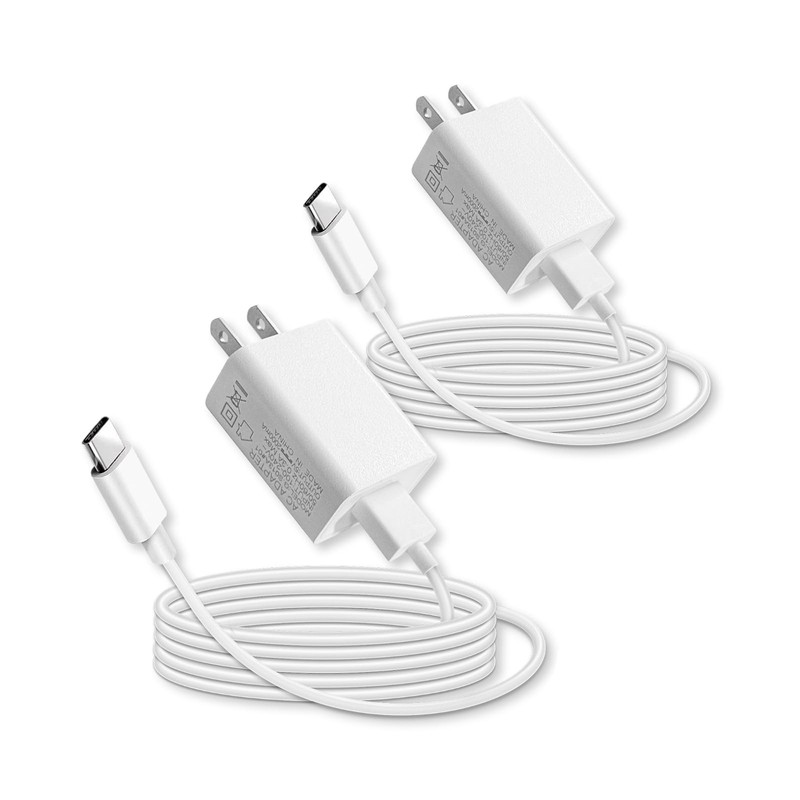 BTAWPC 2 Pack USB A to C Charger Cable Fit for Wyze Cam Pan White