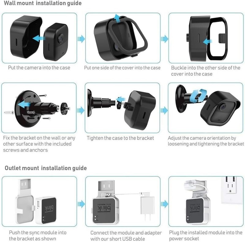 Premium 4-Pack Blink Outdoor Camera Mounts with Adjustable Weatherproof Housing gallery