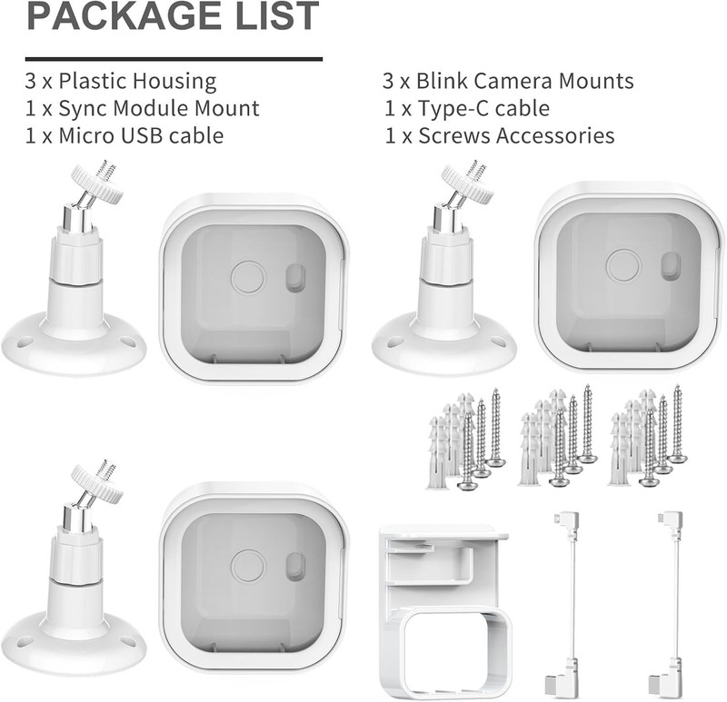 All-New Blink Outdoor Camera Housing Mount 3 Pack for 4/2K+ with Adjustable 3... gallery