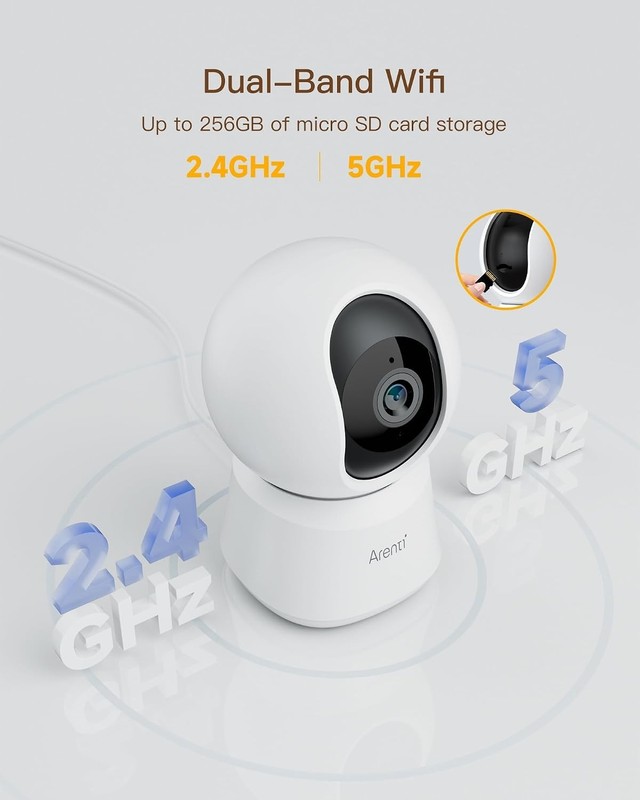 4MP Pet Camera P2Q, 5G WiFi 6 Indoor Security Camera, Free Phone App | Pan/Ti... gallery