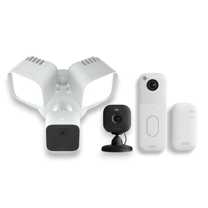 Blink Security Camera System with Floodlight Mini 2 and Video Doorbell 2nd Gen