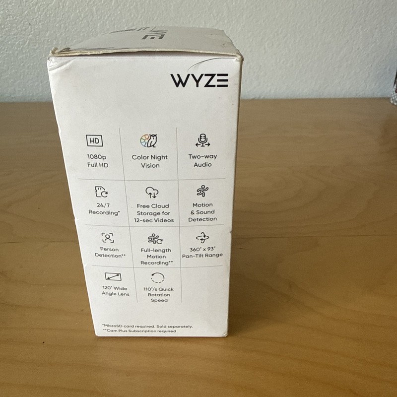 Wyze Cam Pan V2 1080P Full HD Color Night Vision Security Camera WYZECP2 Sealed gallery