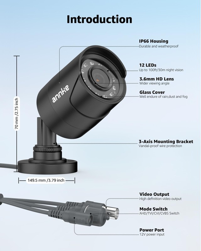 1080p Security Camera 4-in-1 CCTV Bullet Wired Cam, AHD/TVI/CVI/CVBS, Analog ... gallery