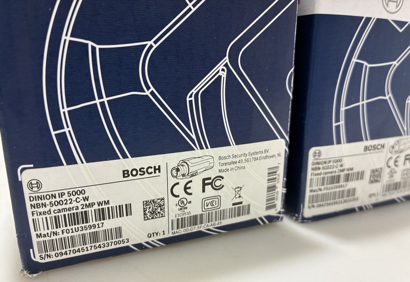 2X Bosch Dinion IP 5000 NBN-50022-C-W Fixed Camera 2MP Brand New Factory Sealed gallery