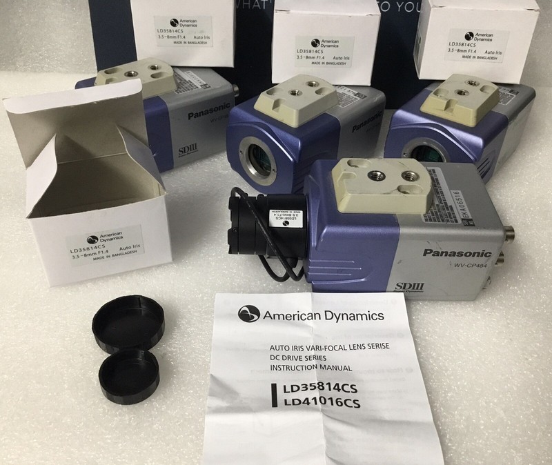 Panasonic WV-CP484 Surveillance Color Camera W/ 540TVL 3.5-8mm New Lens TESTED!