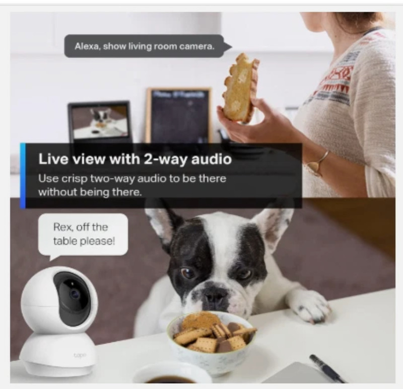 Tp-Link Tapo Pan/Tilt Security Camera C200 for Baby Monitor, Pet Camera W/Motion gallery