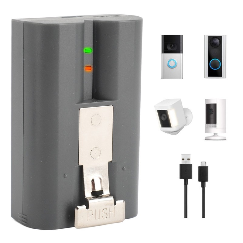 Rechargeable Doorbell Camera Battery Replacement 8000mAh For Security Use gallery