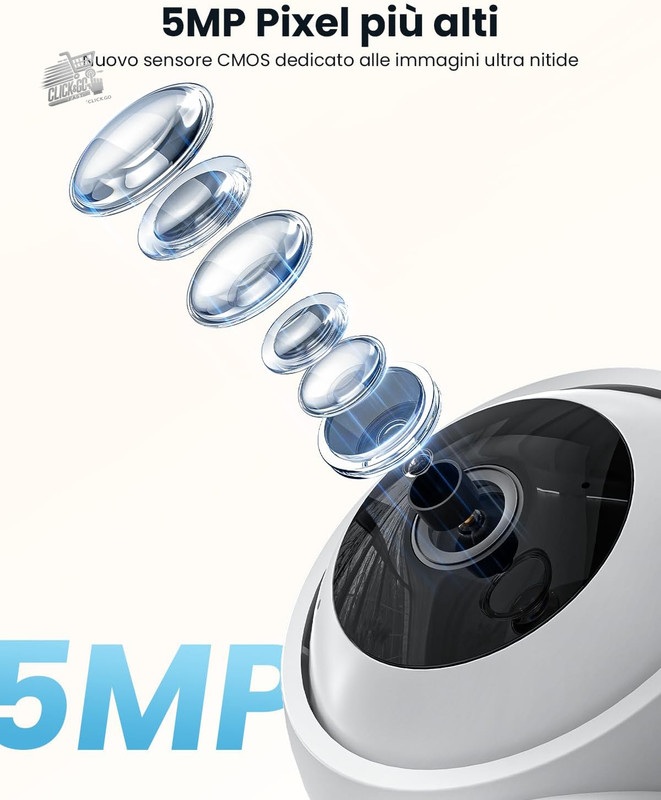 Alexa SC1 Pr 5MP 5GHz Indoor Wi-Fi Camera 360° Surveillance Camcorder PTZ gallery