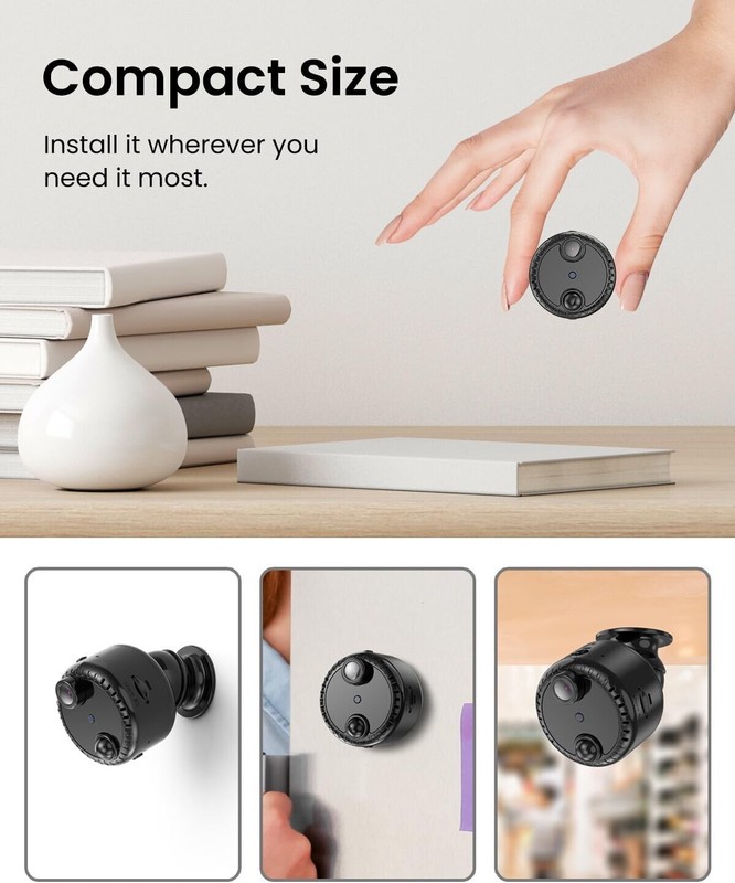 Long Battery Life 4K Mini WiFi Security Camera with Flexible Storage Options gallery