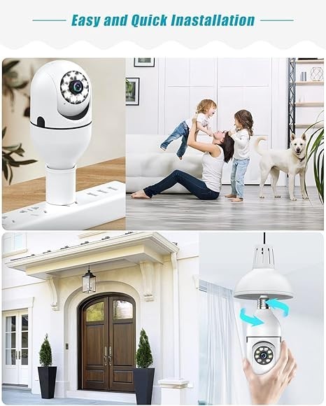 5G WiFi Light Bulb Camera, 2.4GHz & 5G 1080P E27 Light Bulb Home Security Camera gallery