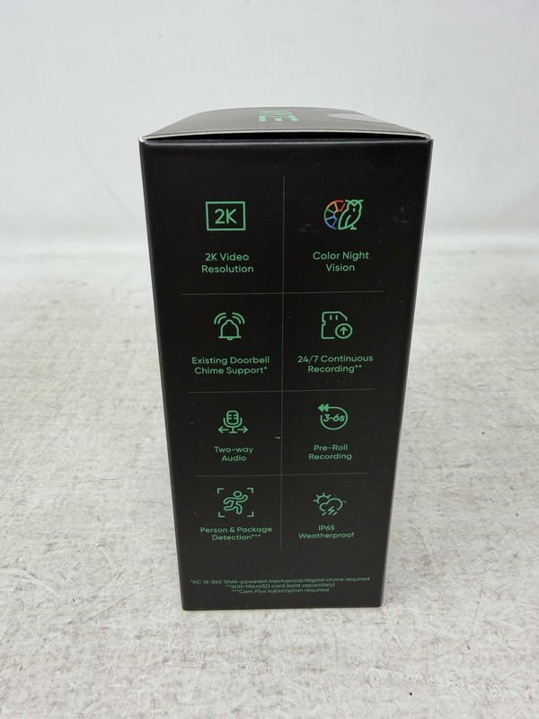 Wyze Video Doorbell v2 Wired 2K HD Color Night Vision Head-to-Toe View WVDWDV2 gallery
