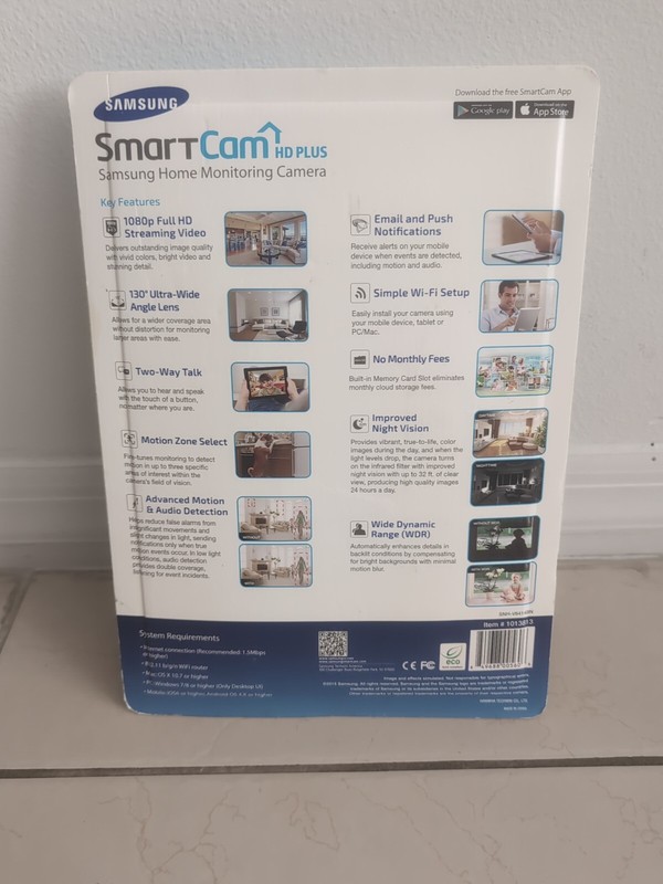 Samsung SmartCam 1080P Full HD Plus Home Monitoring Camera System SNH-V6414BN gallery