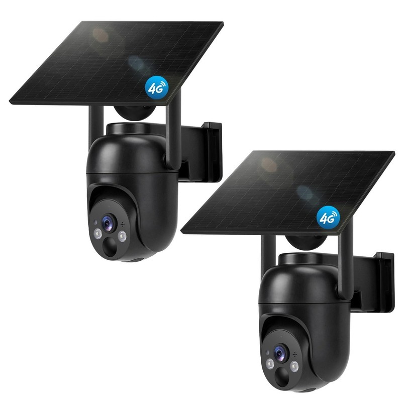 Solar Powered 4G LTE Security Cameras - Outdoor Wireless, 2K Night Vision, 360° gallery