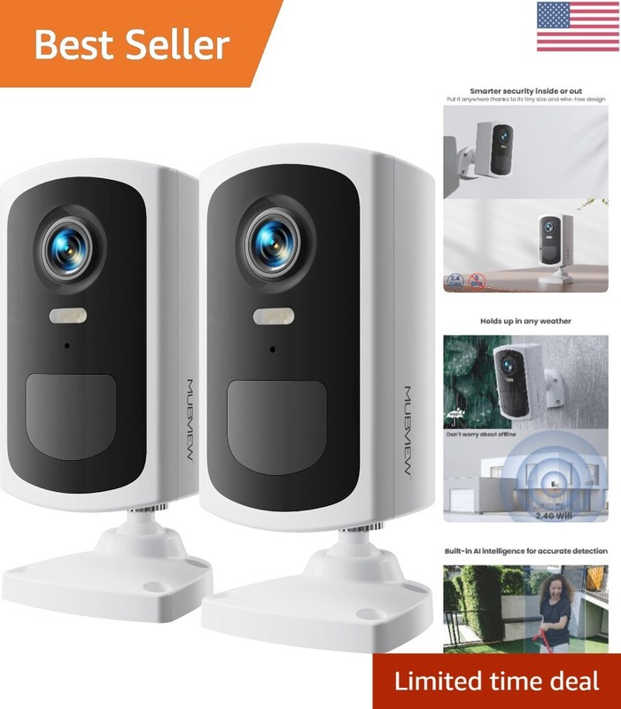 Cutting-edge 2K Wireless Outdoor Security Camera with Color Night Vision & AI…