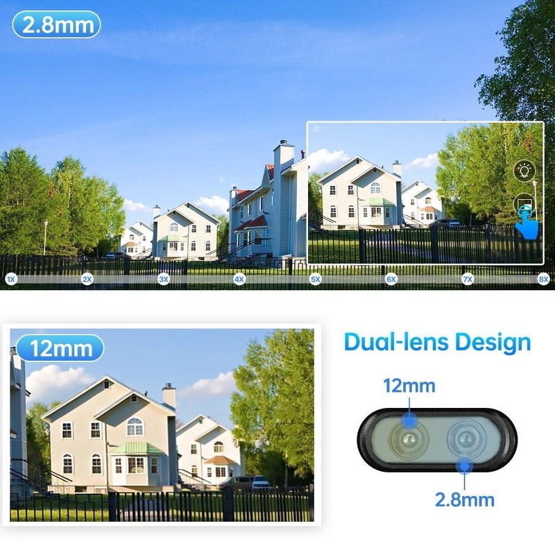 8MP 4K 8x Zoom Dual Lens PTZ IP Camera WiFi Security Camera With Alarm Lights gallery
