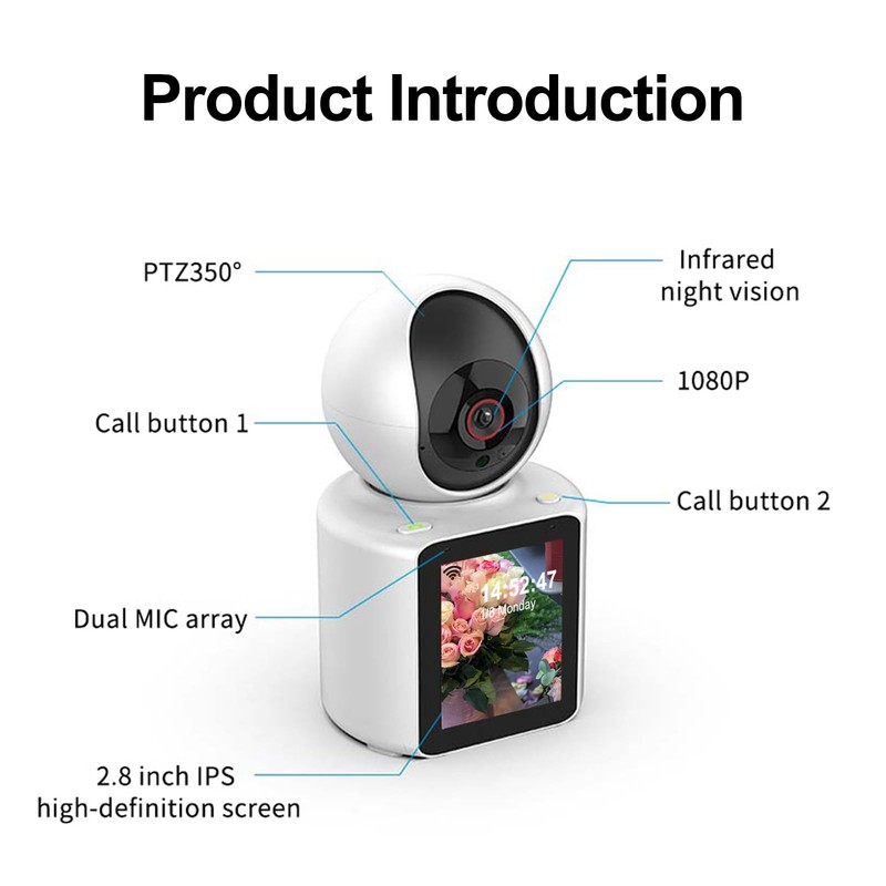 Two Way Pet Camera with 2.8 inch HD Screen, 1080P Video Calling Camera for In... gallery