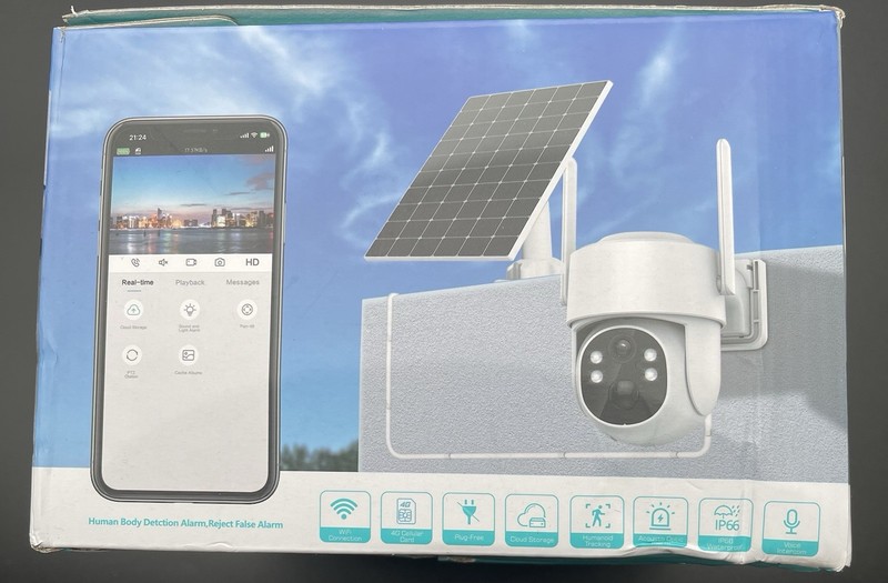 360° Outdoor Solar Battery Smart PTZ Camera Human Body Detection Alarm New gallery