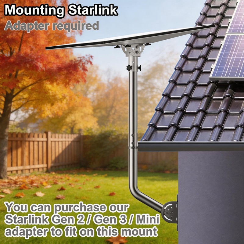 28" Heavy Duty Adjustable Antenna Wall Mount – 430 Stainless Steel J-Pole Sol... gallery