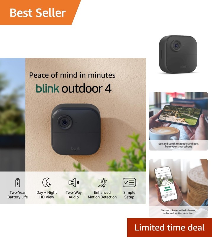 Smart Wireless Security Camera – Outdoor 4, Infrared Night Vision & AI Alerts