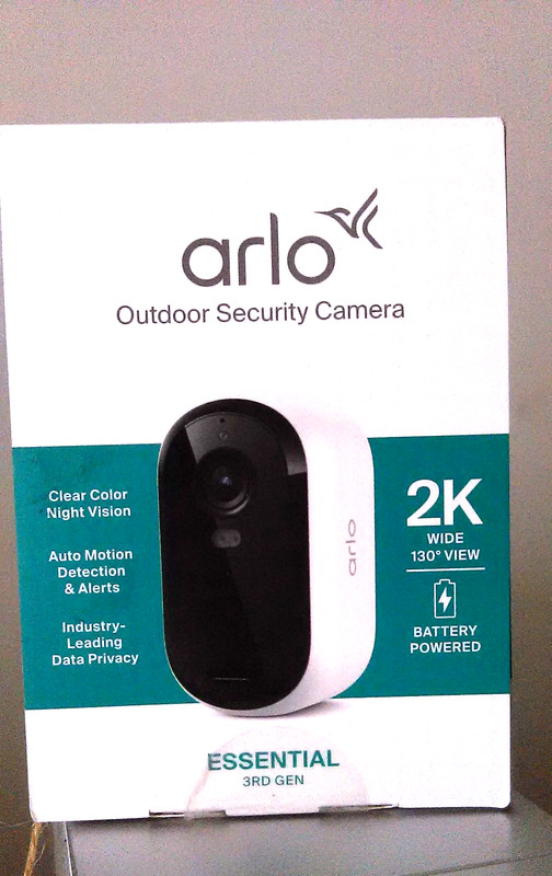 Arlo Essential Security Camera (3rd Gen-2025 Release) 2K Wide 130View NEW IN BOX