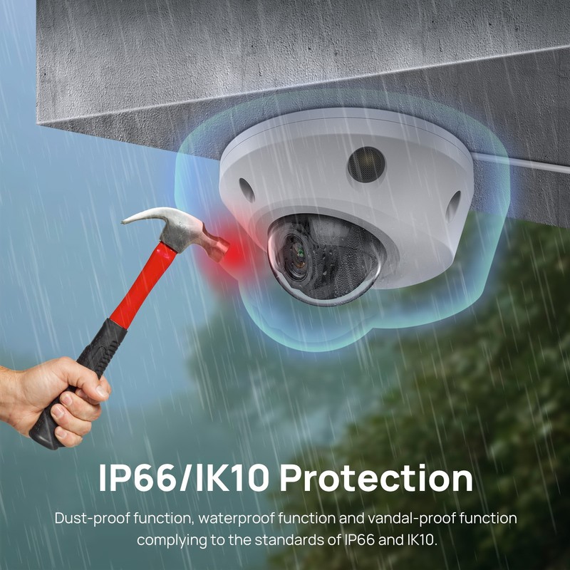 VIKYLIN Dual light Color Mini Dome POE 8MP IP CAMERA Outdoor CCTV Factory Direct gallery