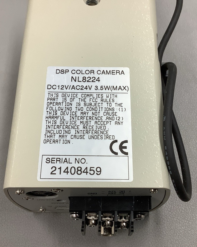 National Electronics NL8224 12/24V CCD Camera w/ 3.2-10mm F1.4 Lens (B135) gallery