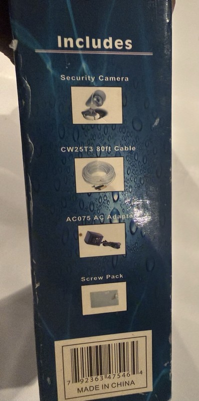 Weatherproof CCTV Surveillance Camera Night Vision Mic 80ft Cable AC075 CW25T3 gallery