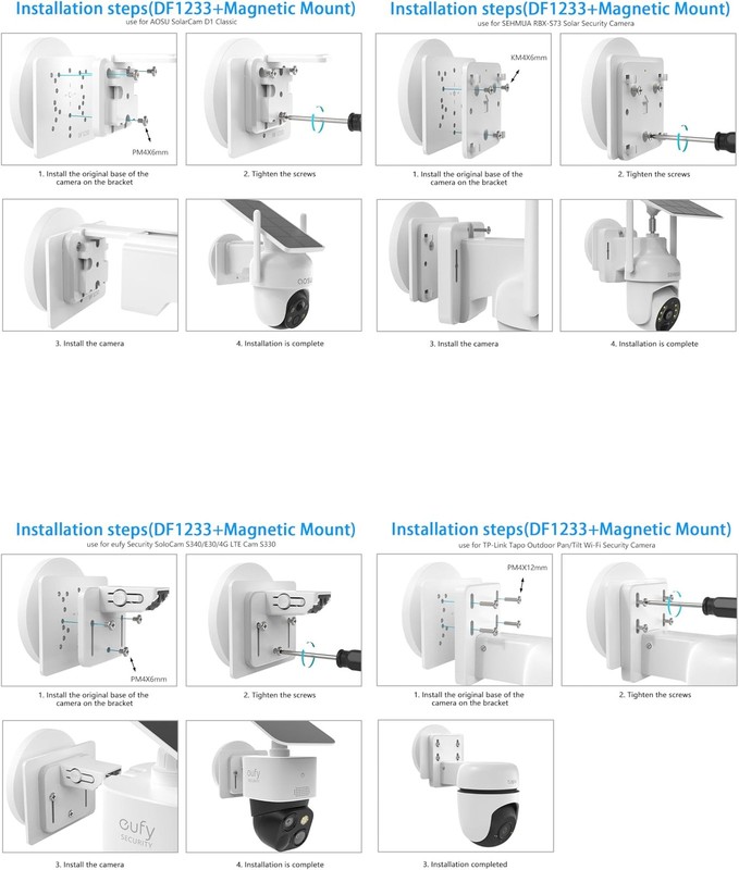 Magnetic Mount Compatible with eufy Security Solocam S340/E30/E42/4G LTE Cam ... gallery