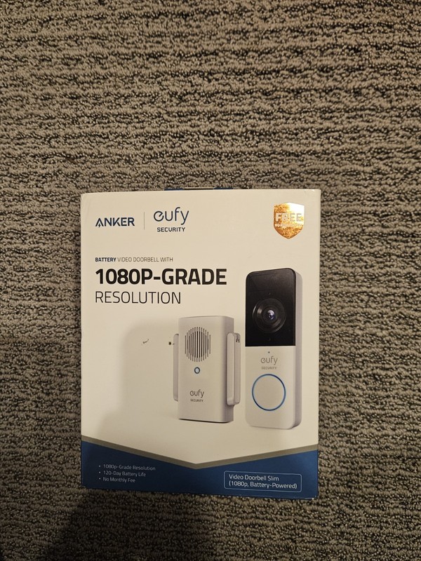 Anker Eufy Security Video Doorbell Slim (1080p Battery Powered) with Wi-Fi…