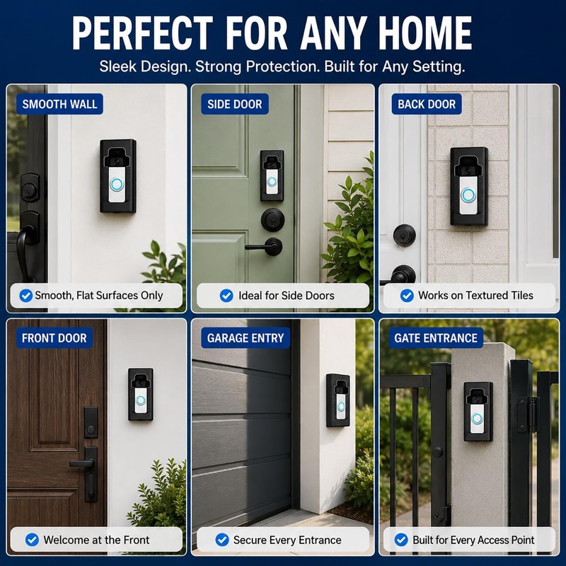 Adhesive Mount Compatible with Ring/Other Wireless Video Doorbell No-Drill Mo... gallery