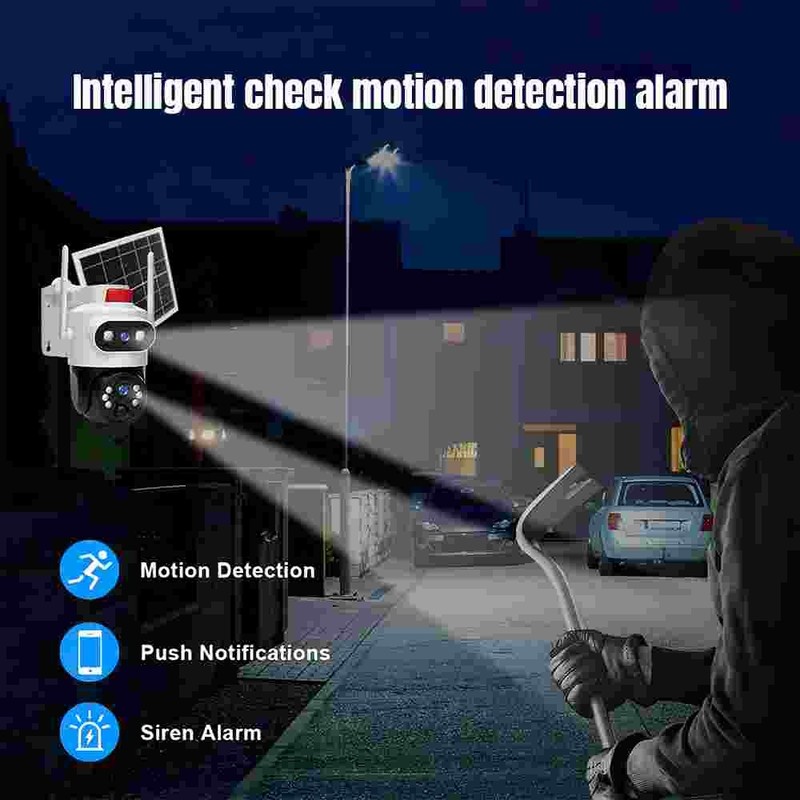 4MP Camara De Seguridad Solar Wifi Inalambrica Con Vision Nocturna Para Exterior gallery