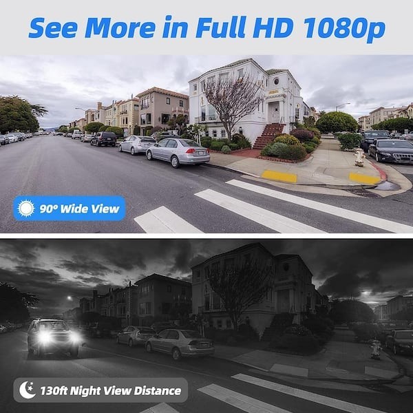 White Security Camera System 4 channel, 4 bullet, 1080p full HD DVR 64GB SD card gallery