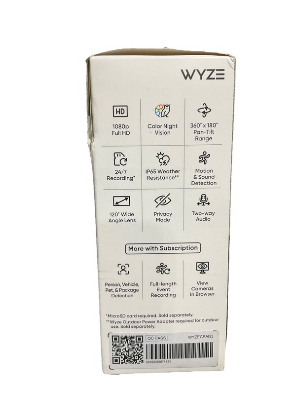 Wyze Cam Pan V3 1080p Indoor/Outdoor Wi-Fi Pan Tilt Zoom Smart Home Camera. gallery